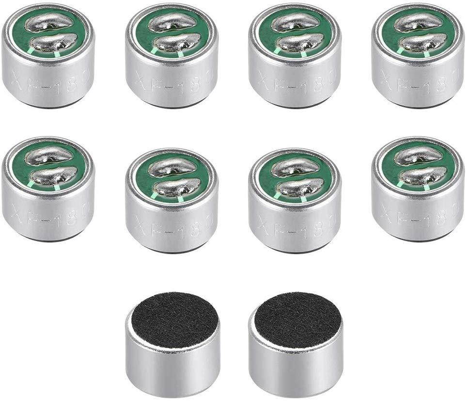 uxcell 9767 50dB Electret Microphone Pickup 9.7mm x 7mm Cylindrical Condenser MIC with Solder Joint for PCB 10 Pcs