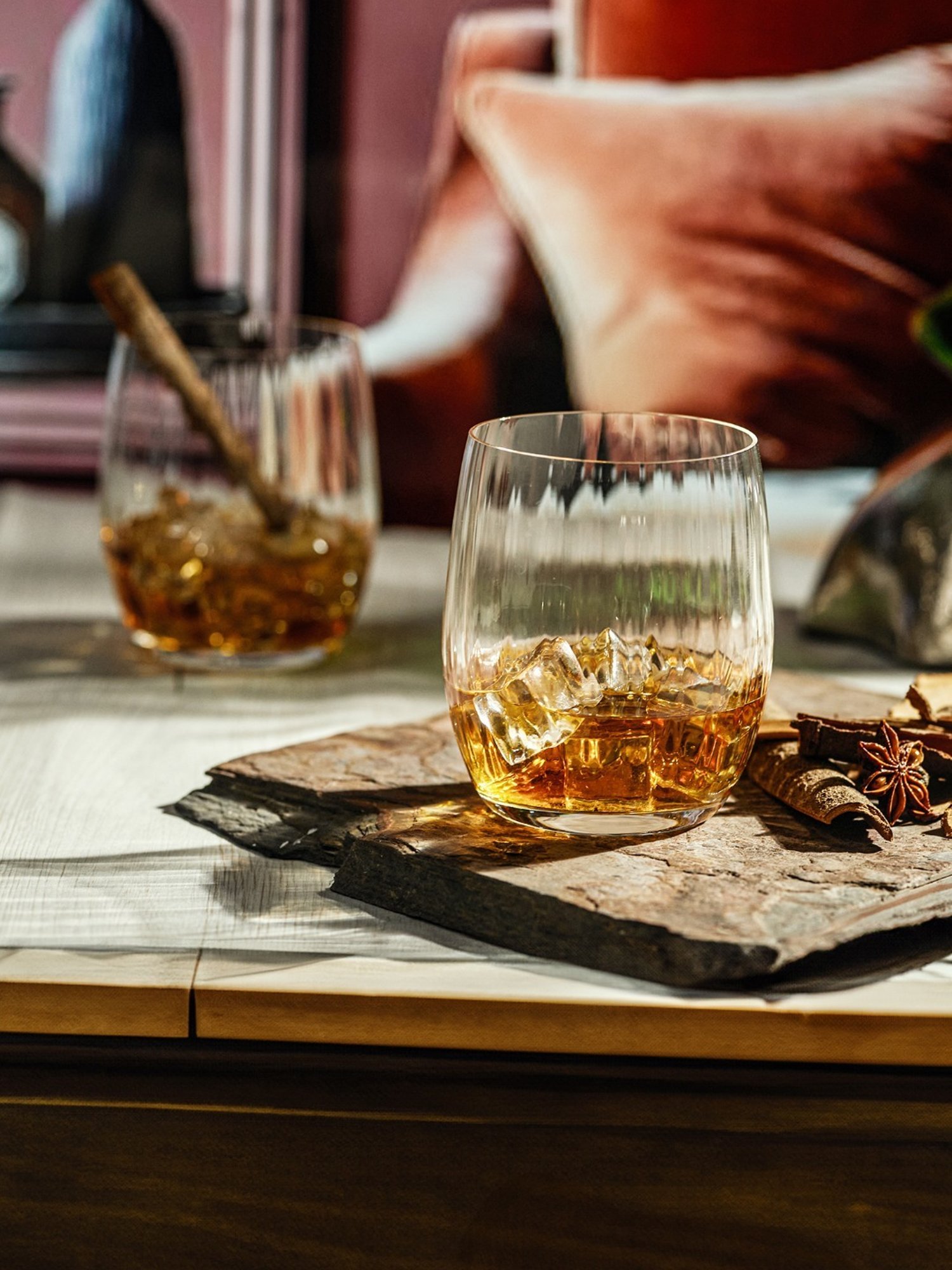 Trovea's European Barrel Crystal Transparent Glass Whiskey Glass - Set of 6