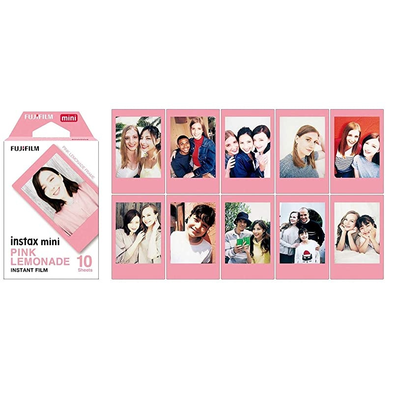 and Black and Sky Blue and Pink Lemonade instax Mini Films for Fuji instax Mini Set of 4 Packs x 40 Photos