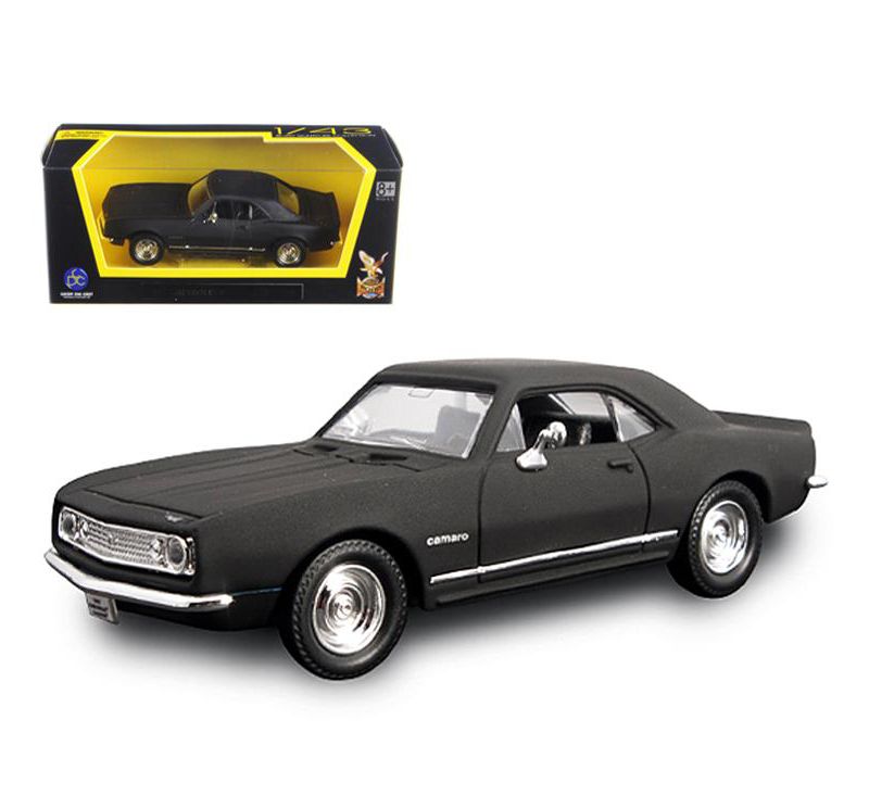 1967 Chevrolet Camaro Z28 Matt Black 1/43 Diecast Model Car by Road Signature