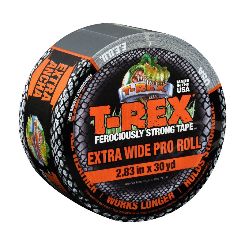 T-Rex 2.83'x30yd Extra Wide Roll Tape Gunmetal Gray