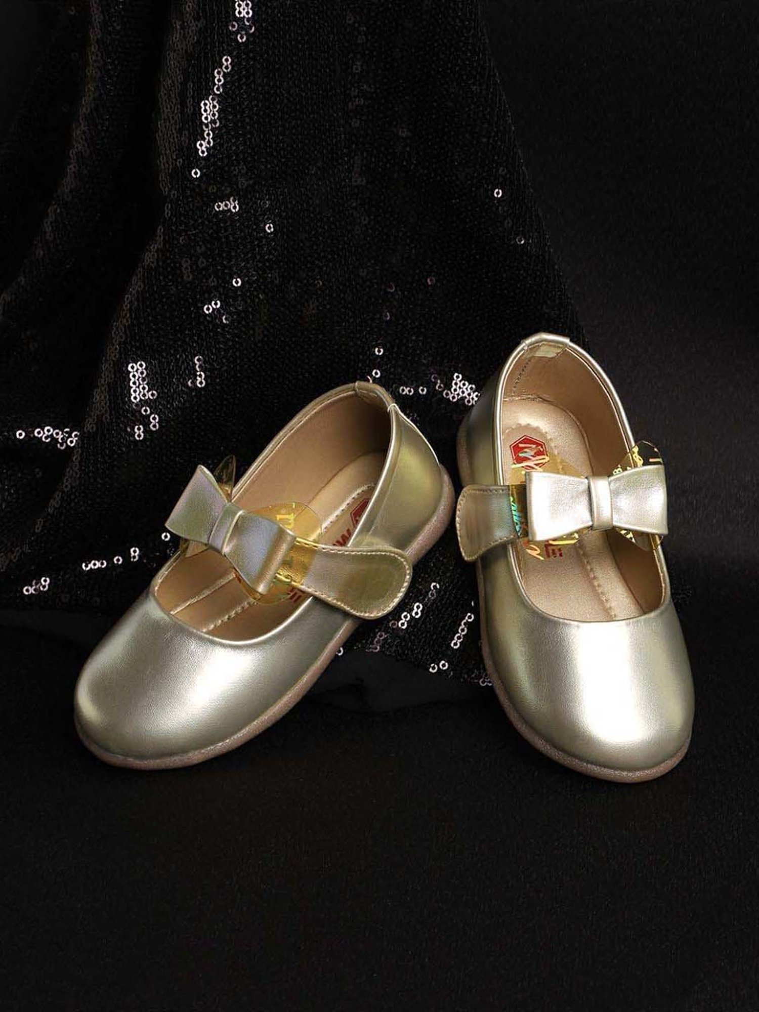 Minesole Kids Golden Mary Jane Shoes