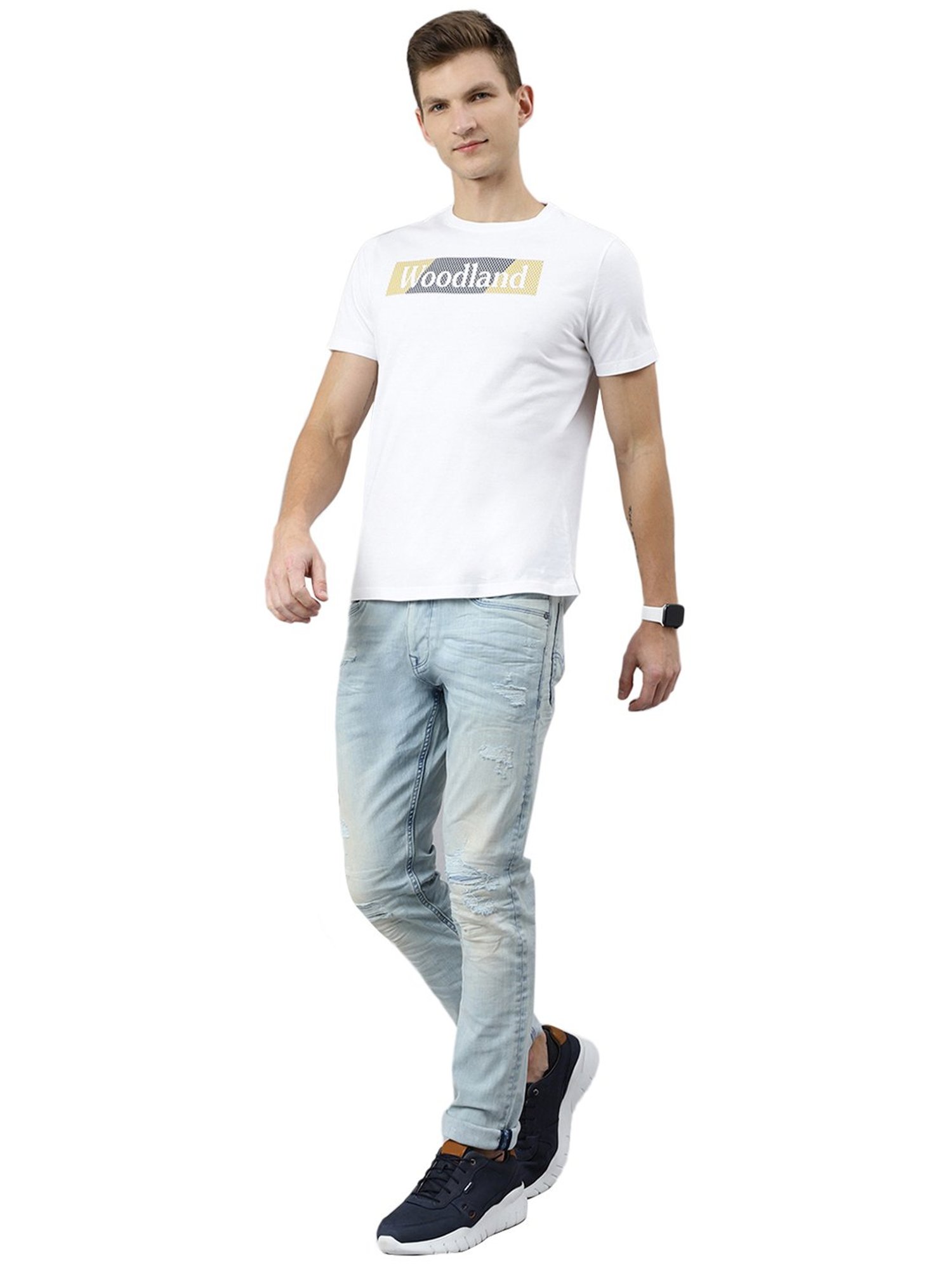 Woodland Light Blue Heavily Washed Jeans