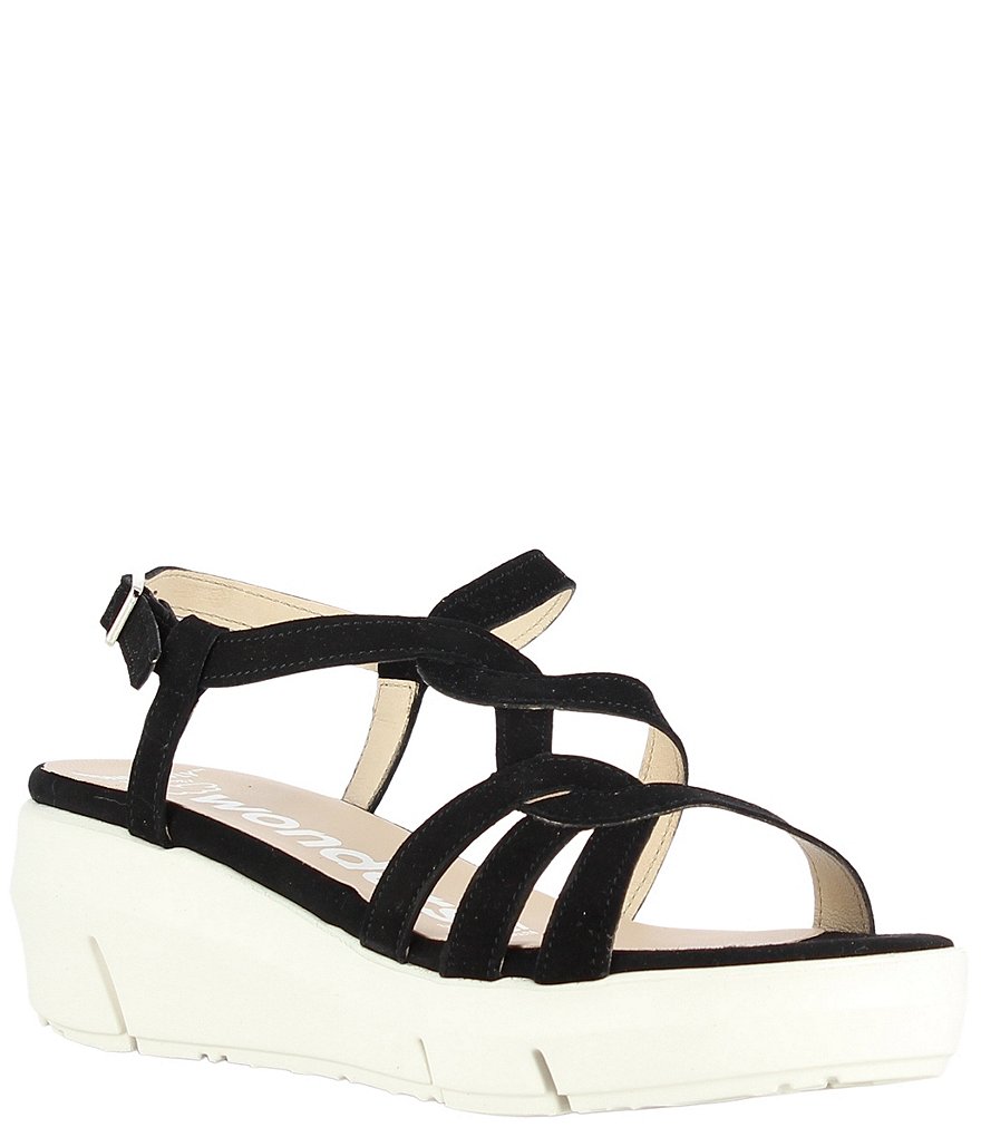 Wonders Lynn Suede Extra Light Platform Wedge Sandals