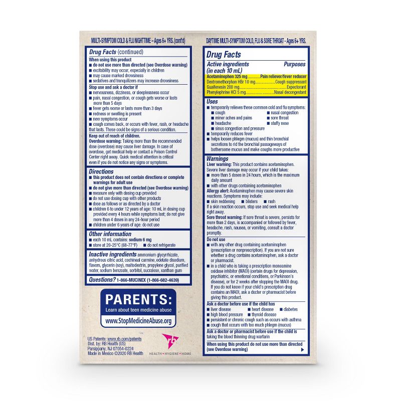 Mucinex Children's Multi-Symptom Liquid - Day & Night - 8 fl oz