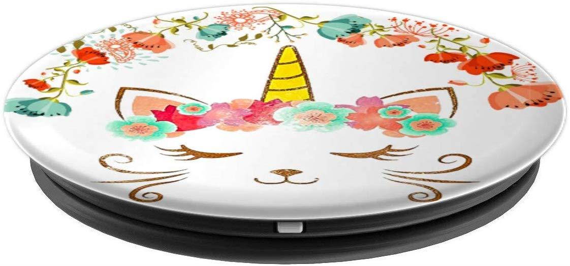 Floral Girly Cat Unicorn Pop Socket Cellphone Bracket Stand
