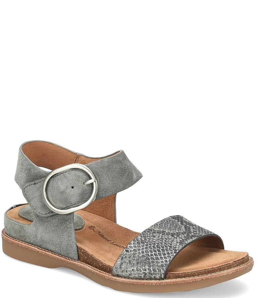 Sofft Bali Leather Snake Print Sandals