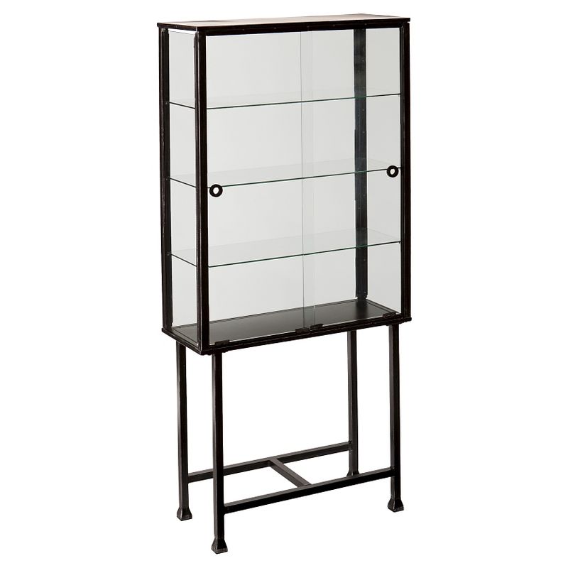 Storage Cabinet With Sliding Doors - Black - Aiden Lane