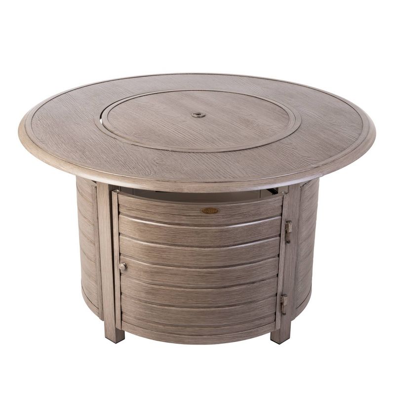 Thatcher Barnwood Round Aluminum LPG Fire Pit - Fire Sense