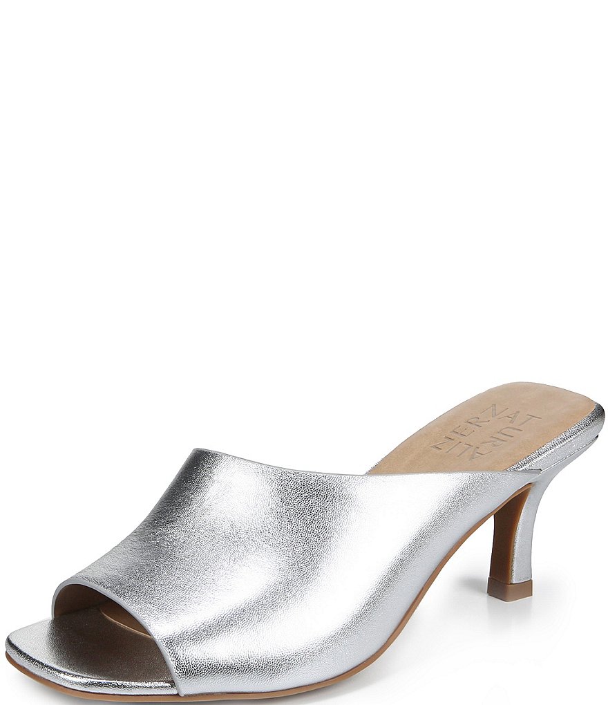 RSVP Collection Naturalizer Stacy Metallic Leather Slides