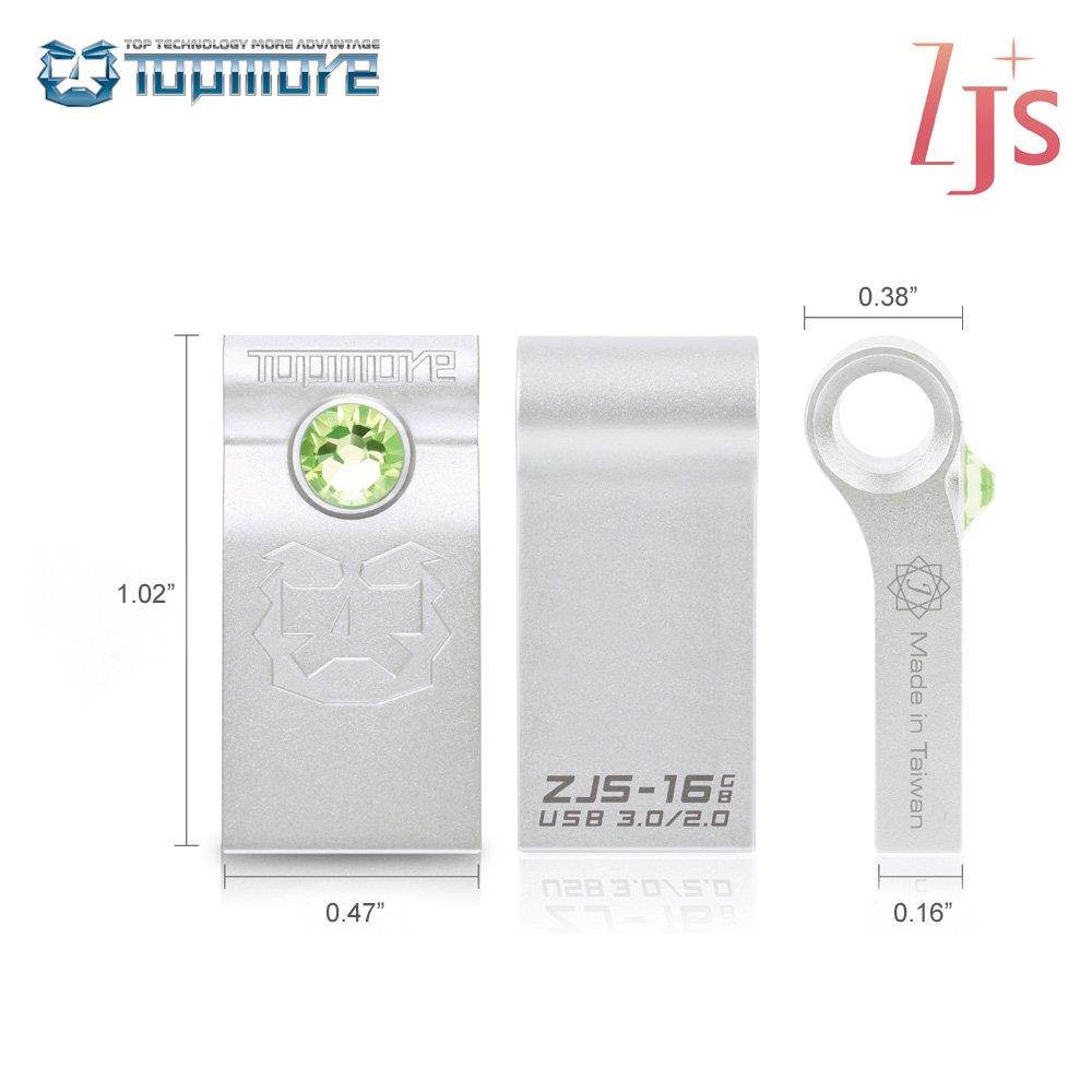 TOPMORE ZJ-S Series USB3.0 Encryption Security Flash Drive decorated with leather braided bracelet Flash Disk Fashion High speed Memory Stick (16GB, Green)