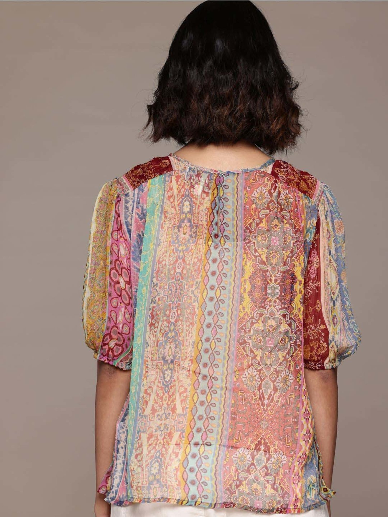 Label Ritu Kumar Multicolored Printed Top