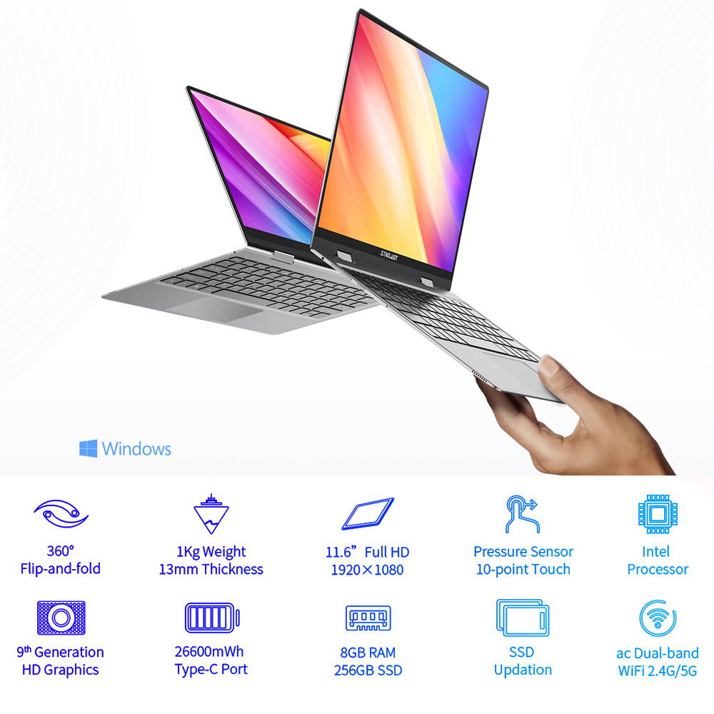 Lemonra F15 Laptop 15.6 In Notebook  Intel N4100 Quad Core 2.4GHz Intel UHD Graphics 600 LPDDR4 8GB RAM 256GB SSD Pocketbook Windows 10 OS 1920x1080 FHD Netbook