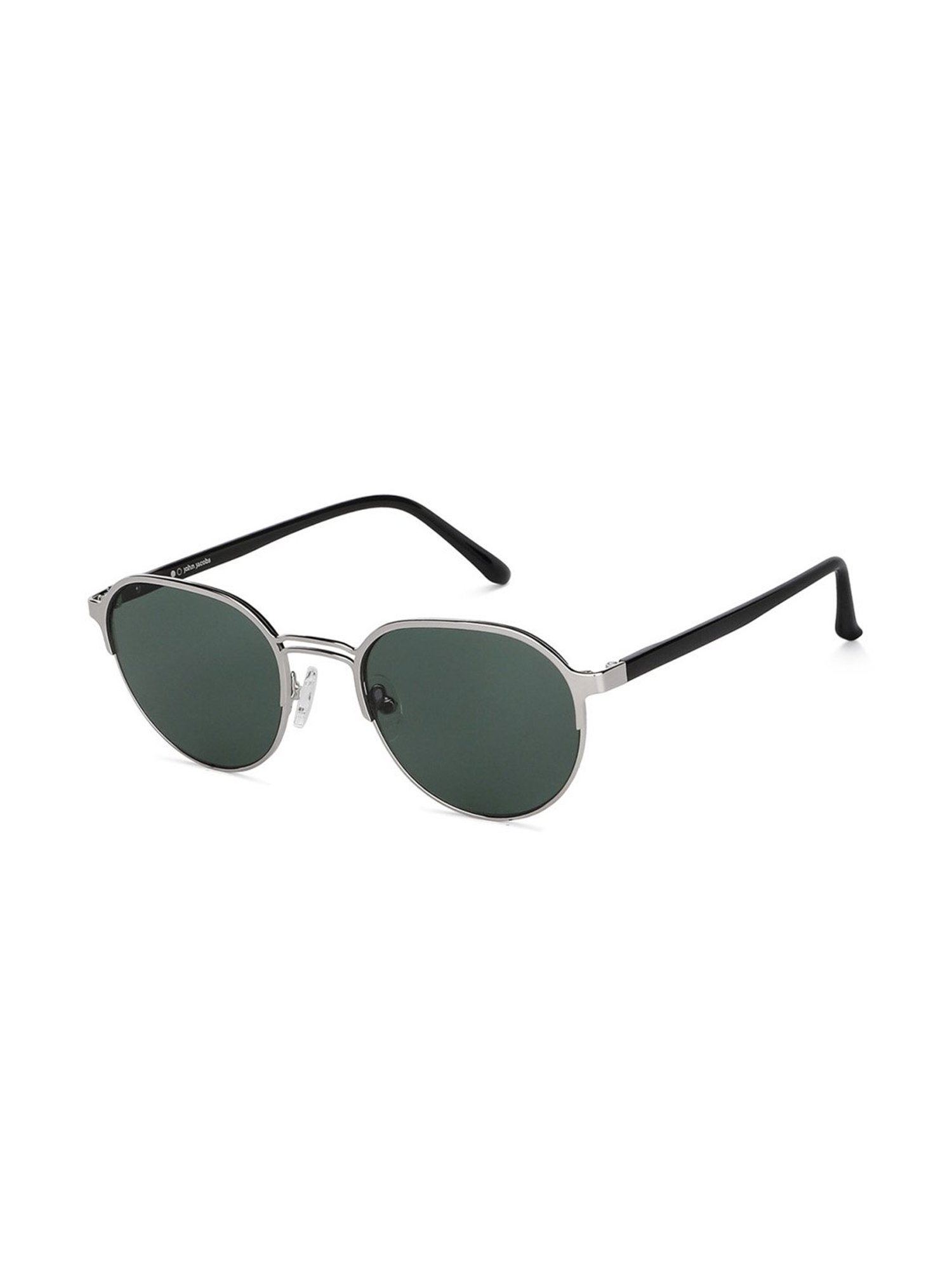 John Jacobs JJ S13873 Dark Green Round Sunglasses