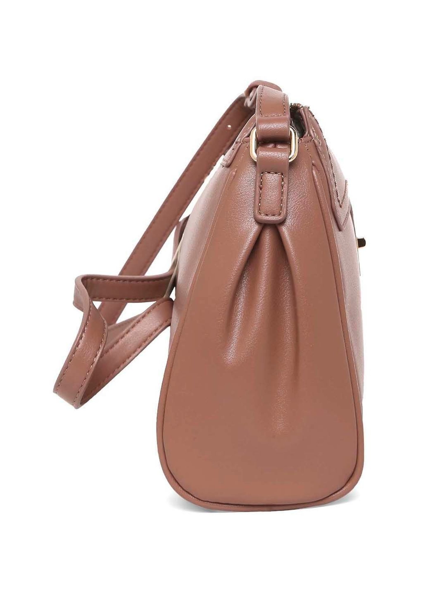 Marina Galanti Brown Solid Medium Sling Handbag