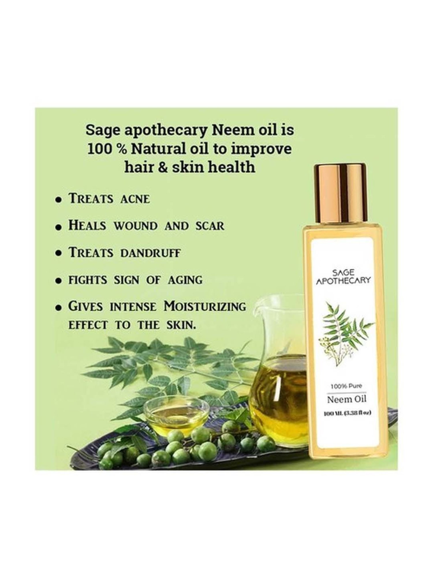 Sage Apothecary Neem Oil - 100 ml