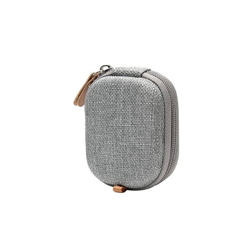 Protective Case for Airpods Handy Semihard case for airpods for travel protective and orgaize Shock and shake Proof mesh pocket for cable and other accessories Gray