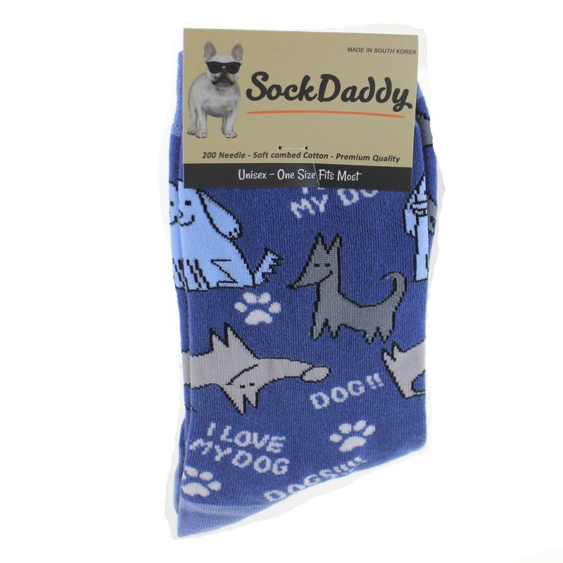 Novelty Socks 15.25" I Love My Dog Socks Premium Quality E & S Pet  -  Socks