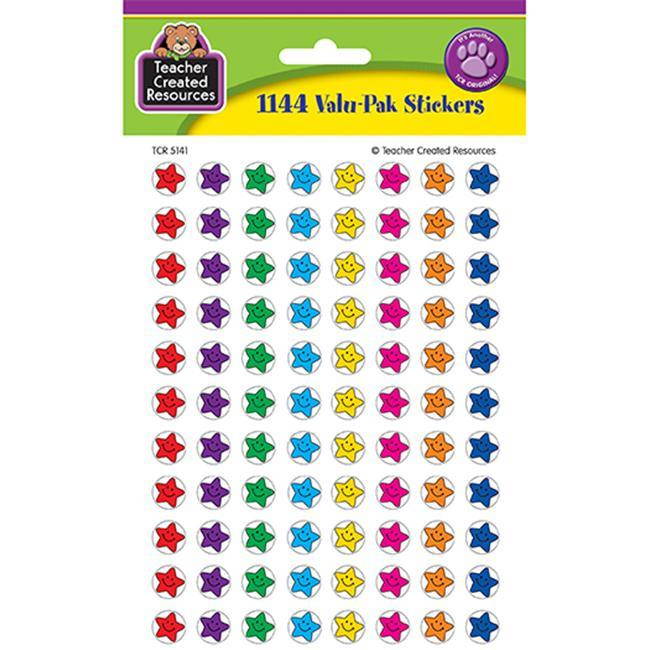 Teacher Created Resources TCR5141 Smiley Stars Mini Stickers Valu Pk