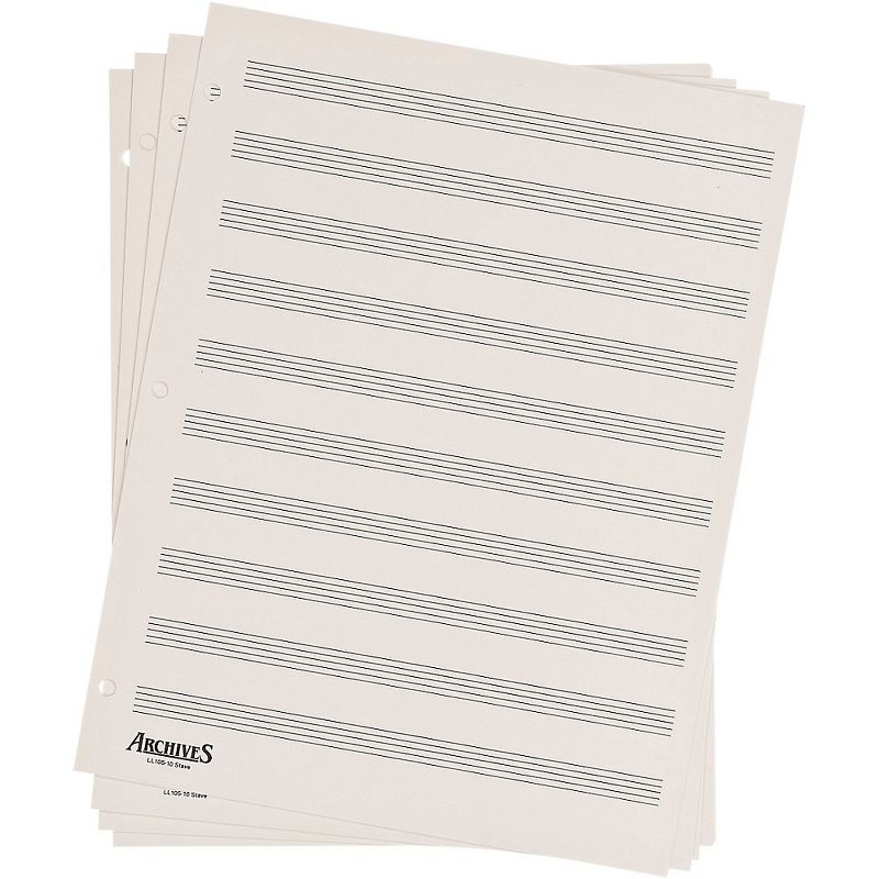 Archives Loose Leaf Manuscript Paper 12 Staves 50 Sheets
