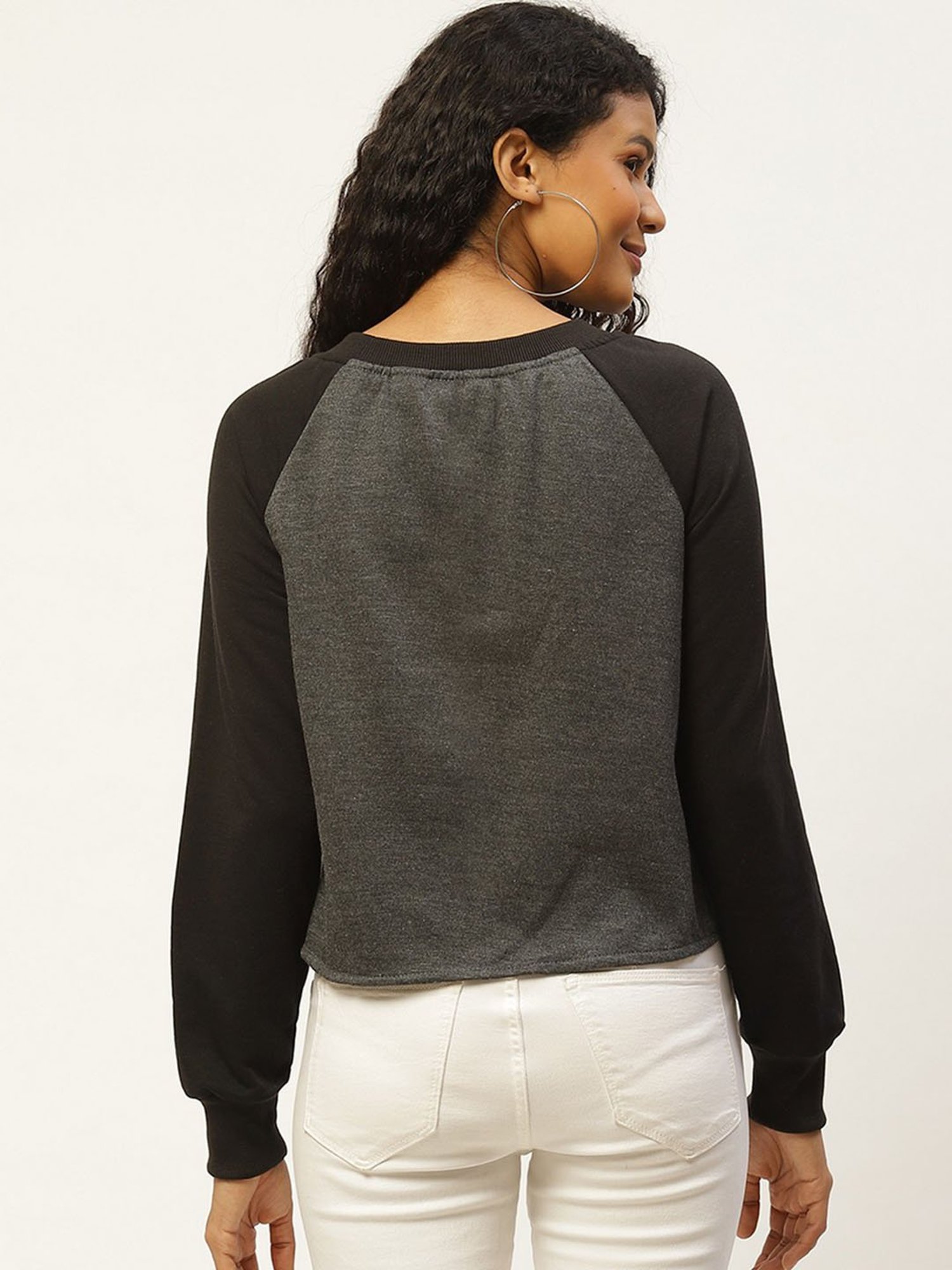 Belle Fille Grey Full Sleeves Sweatshirt