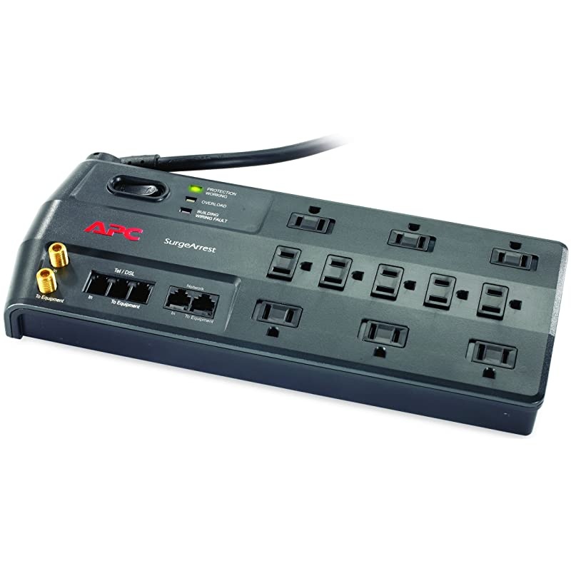 Surge Protector with Phone, Network Ethernet and Coaxial Protection, P11VNT3, 3020 Joules, 11 Outlet Surge Protector Power Strip Black