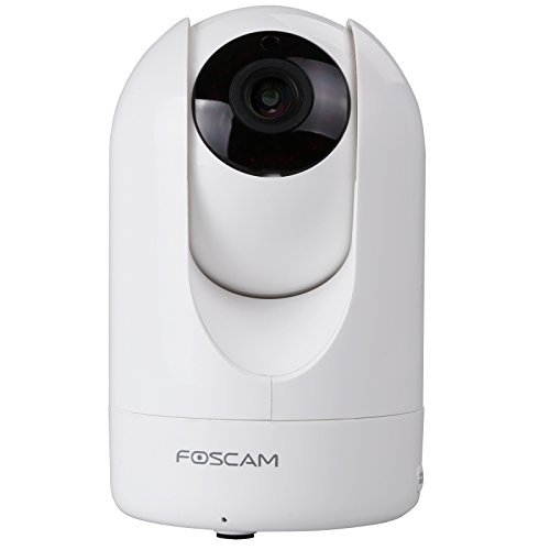 Foscam Home Security Camera, R2 Full HD 1080P WiFi IP Camera with Real-time 1080P Video at 25FPS, Pan Tilt 8X Digital Zoom, Motion Detection & Alert, Optional Cloud Service Available, Rubber White