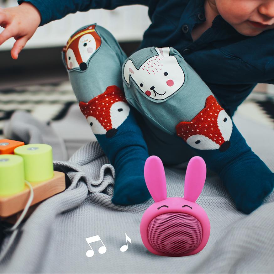 Compact iCute Bluetooth Wireless Speaker Pink Rabbit