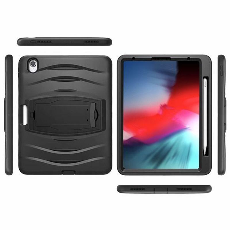 Valor Hard Dual Layer Plastic TPU Cover Case w/stand For Apple iPad Pro 12.9" (2018) - Black