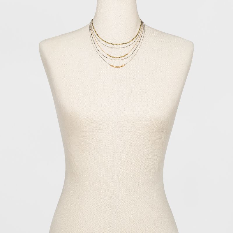 Multi Layer Mixed Chain Necklace - Universal Thread™