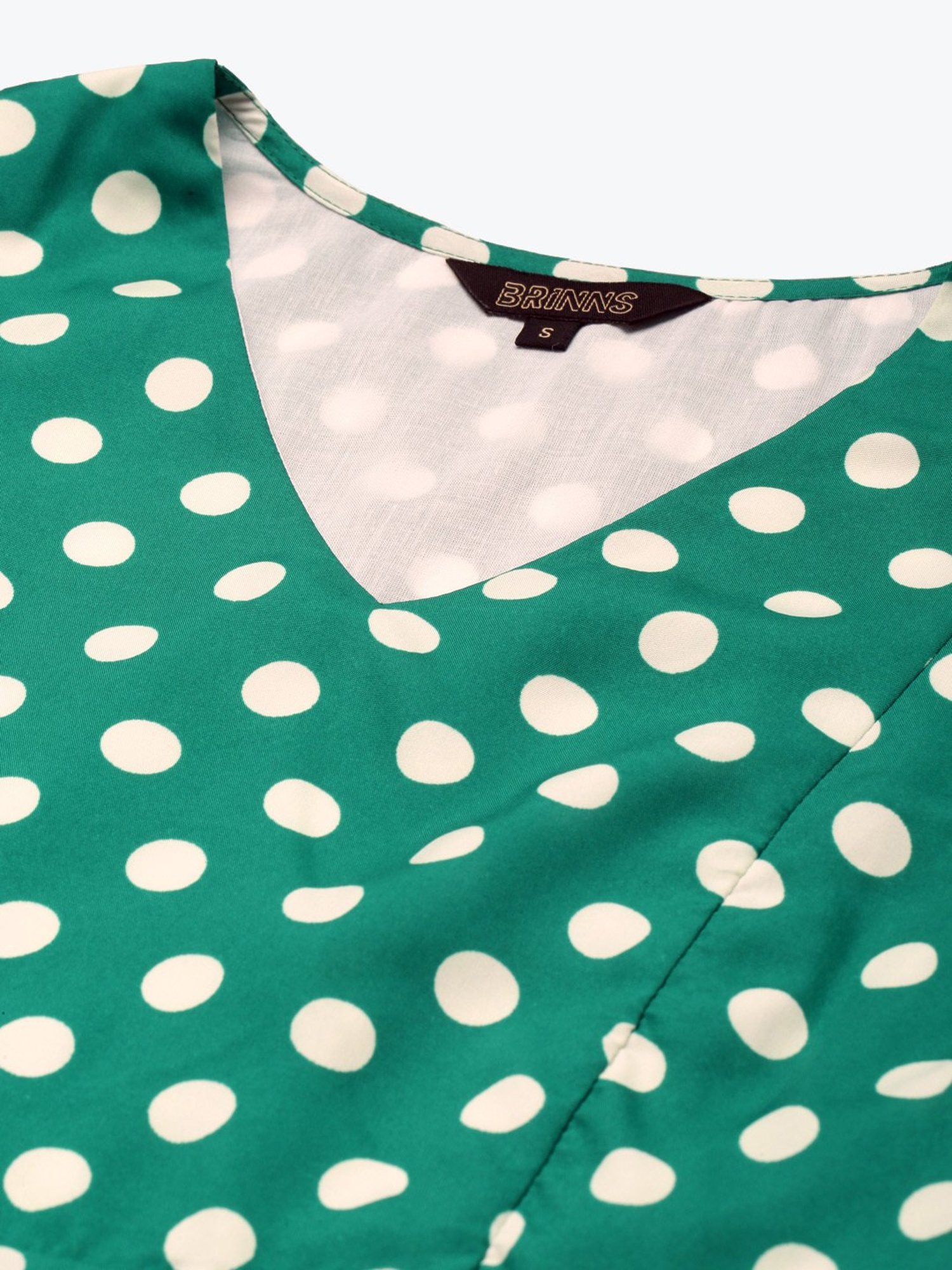 BRINNS Green Printed A Line Dress