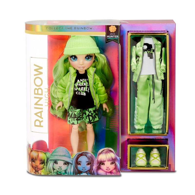 Rainbow High Jade Hunter – Green Fashion Doll with 2 Outfits