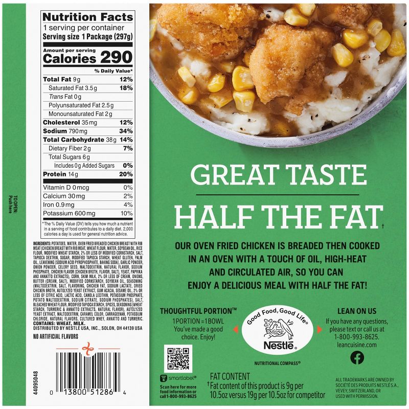 Lean Cuisine Frozen Over Fried Chicken and Mashed Potatoes Bowl - 10.5oz