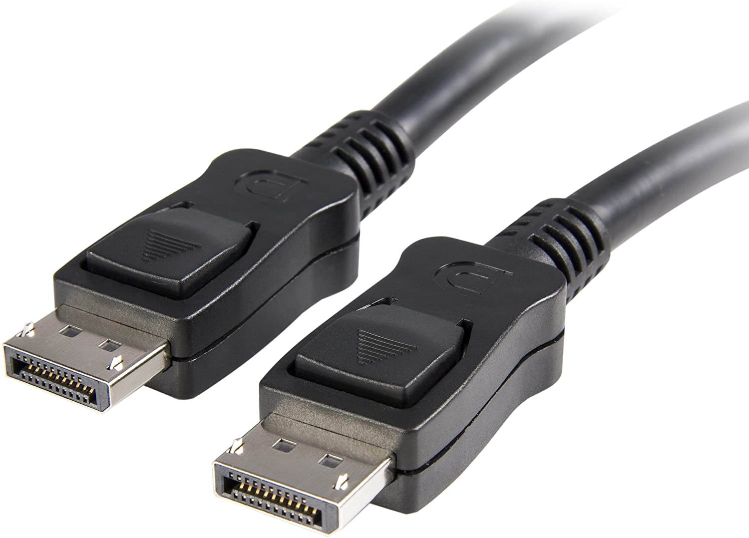 3 ft DisplayPort 1.2 Cable with Latches - 4K x 2K (4096 x 2160) @ 60Hz - DPCP & HDCP - Male to Male DP Video Monitor Cable (DISPLPORT3L)