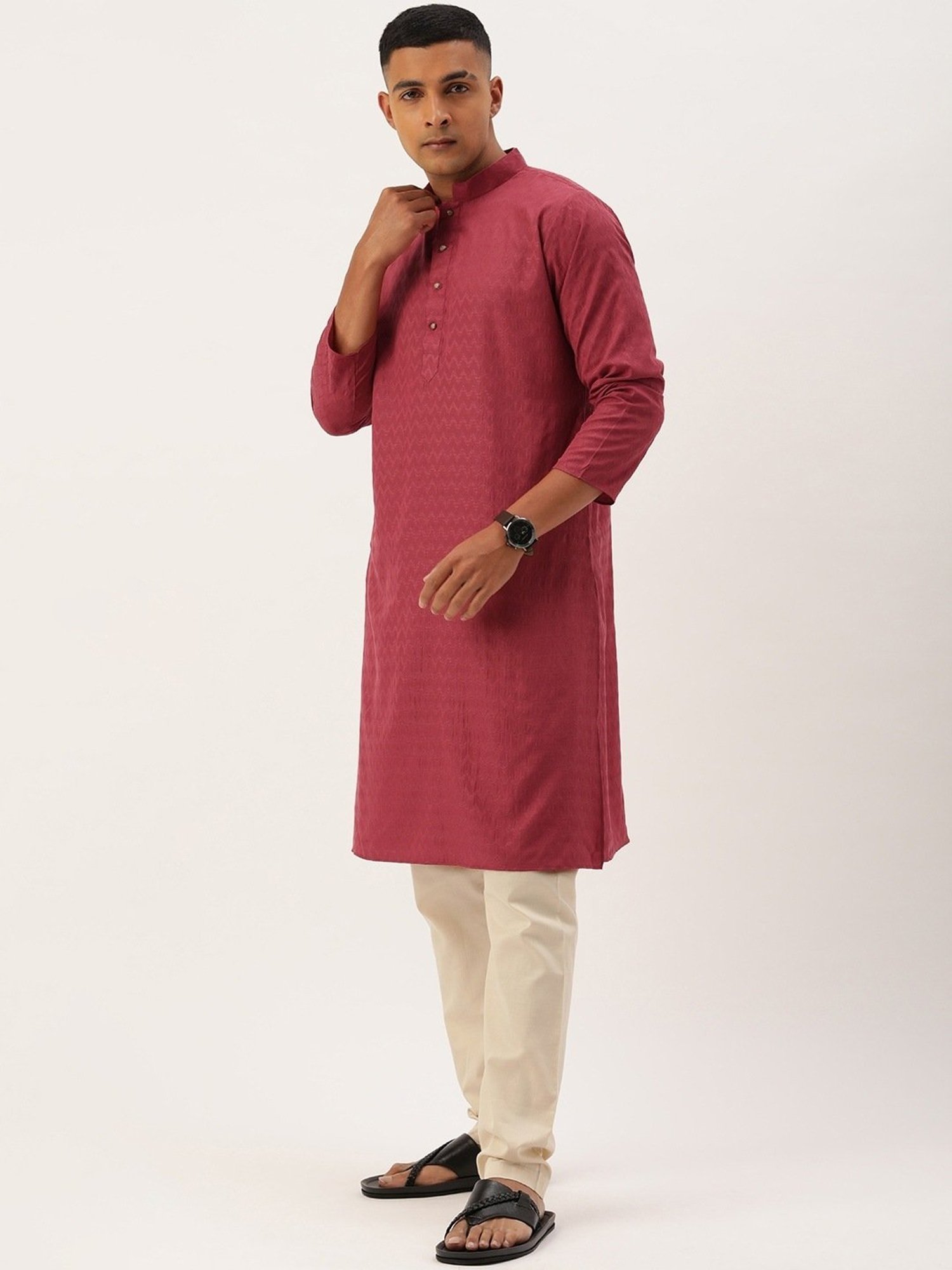 SWAGG INDIA Mid Pink Regular Fit Kurta