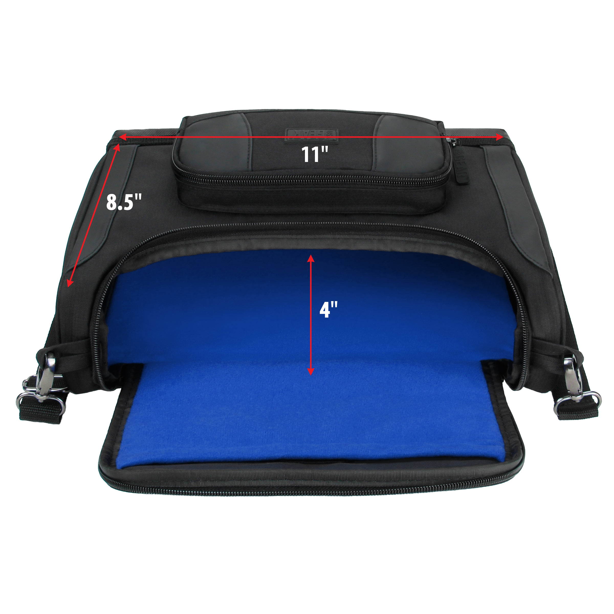 surface pro tablet case bag by usa gear blue weather resistant, soft interior dividers, carry strap  fits new microsoft surface pro 2017 / pro 4 / pro 3, dock, type cover, dial, hub adapter, more