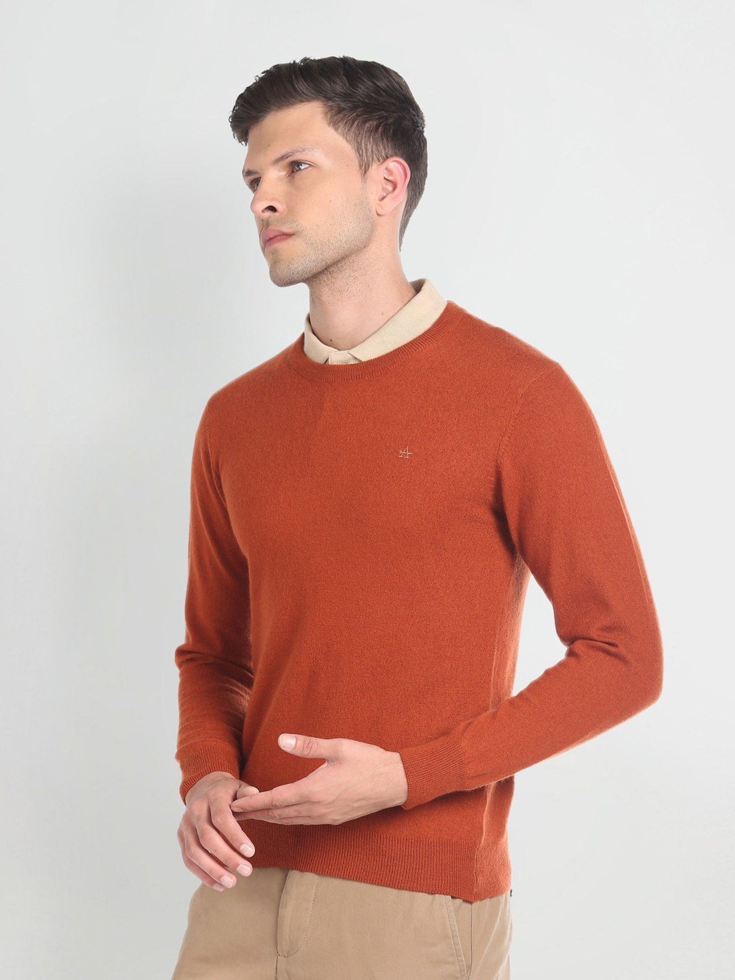 Arrow Rust Regular Fit Sweater