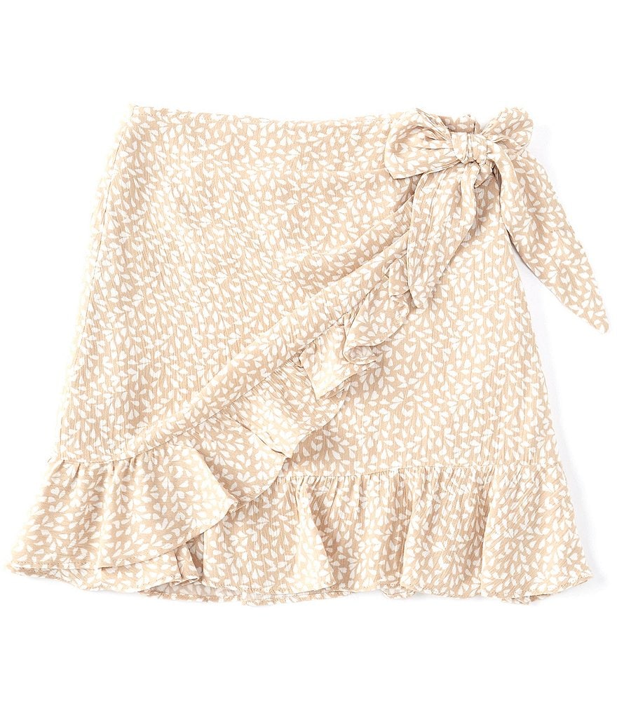 I.N. Girl Big Girls 7-16 Button-Front Denim A-Line Skirt