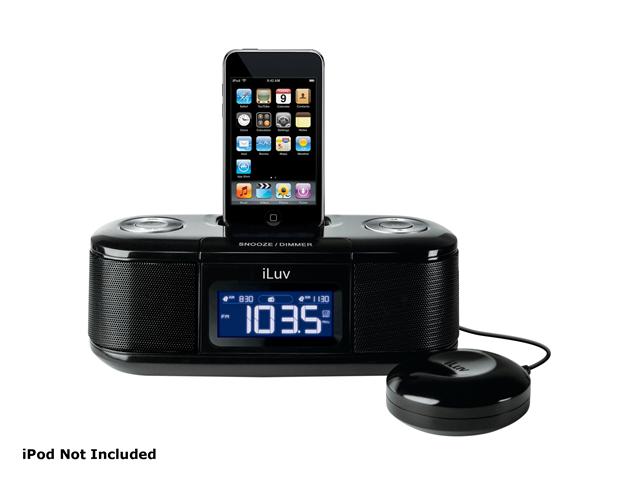 iLuv Vibro Desktop Alarm Clock with Bed Shaker for iPod                                                        iMM153BLK