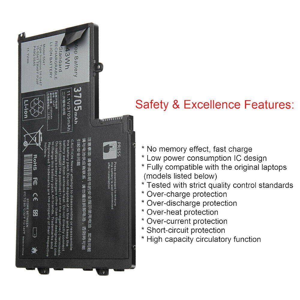 Battery For Dell Inspiron 15 5545 5547 5447 5448 5548 N5447 1V2F6 TRHFF