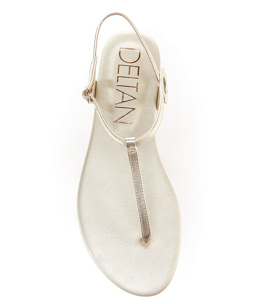 Deltan Olive Leather Thong Sandals