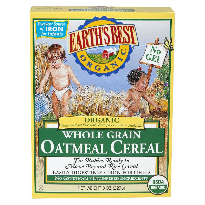 Earth's Best Organic Whole Grain Baby Oatmeal Cereal - 8oz