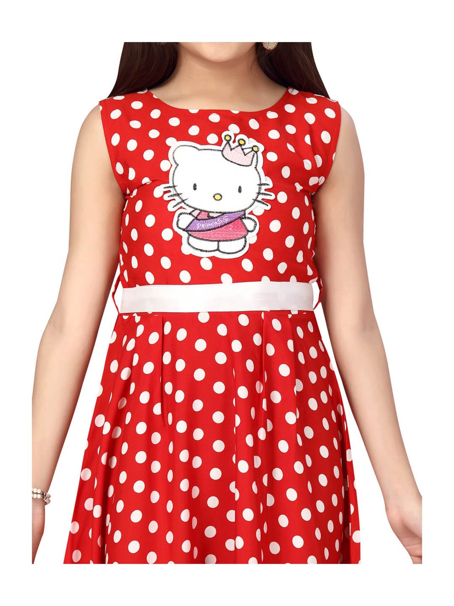 Aarika Kids Red Printed Dress