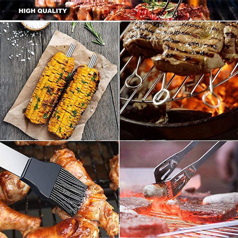 CAIG BBQ Grill Accessories Set, BBQ Kit, Grilling Gifts for Men, BBQ Tools Gift Utensil with Spatula, Tongs, Skewers for Barbecue, Camping, Kitchen, Stainless Steel, 21 PCS