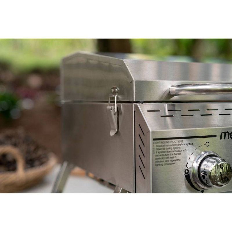 Megamaster Portable 2-Burner Stainless Steel Tabletop with Stainless Steel Spatula 8200033MSP