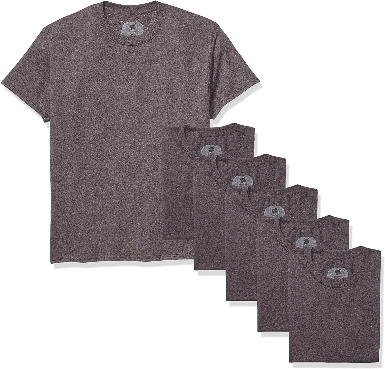 Hanes Men's ComfortSoft Short Sleeve T-Shirt (6 Pack)