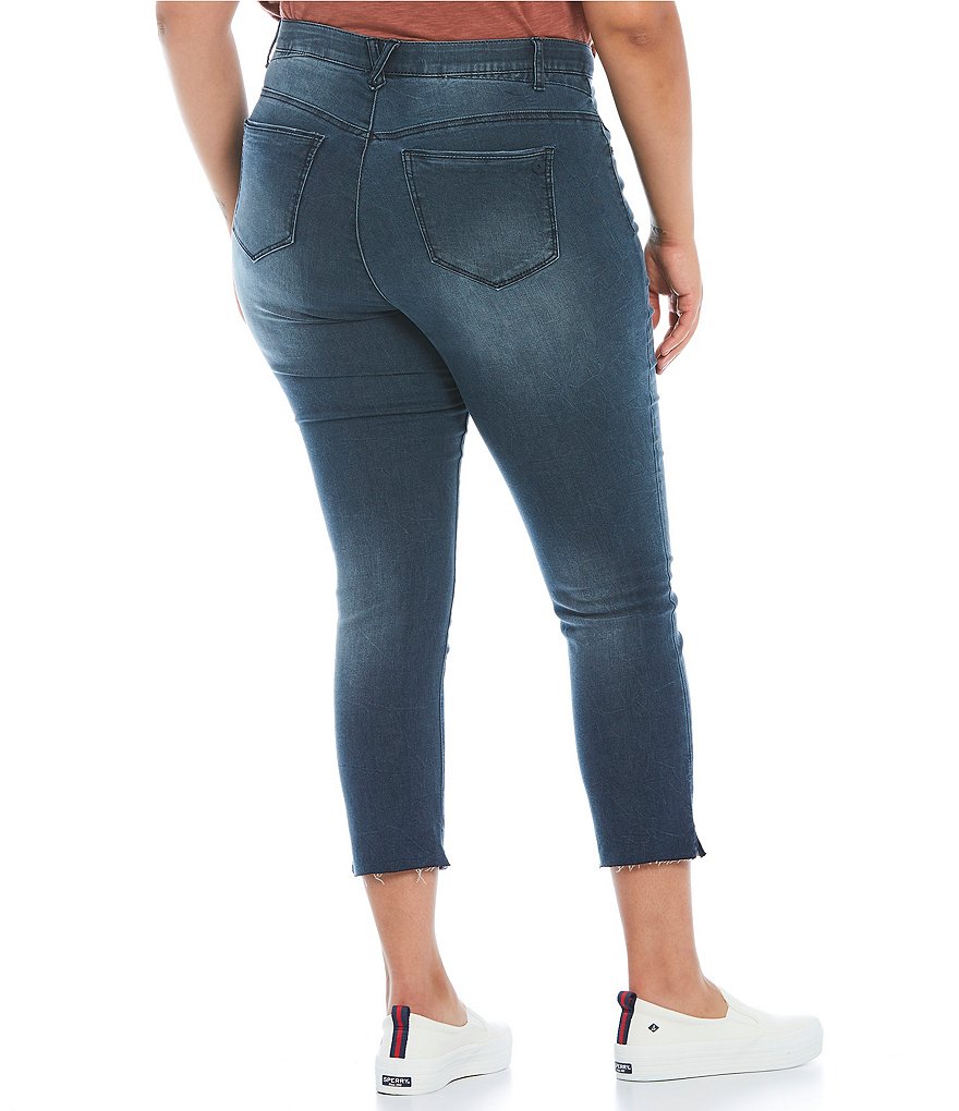 Democracy Plus Size #double;Ab#double;solution High Rise Vintage Skinny Raw Hem Ankle Jeans