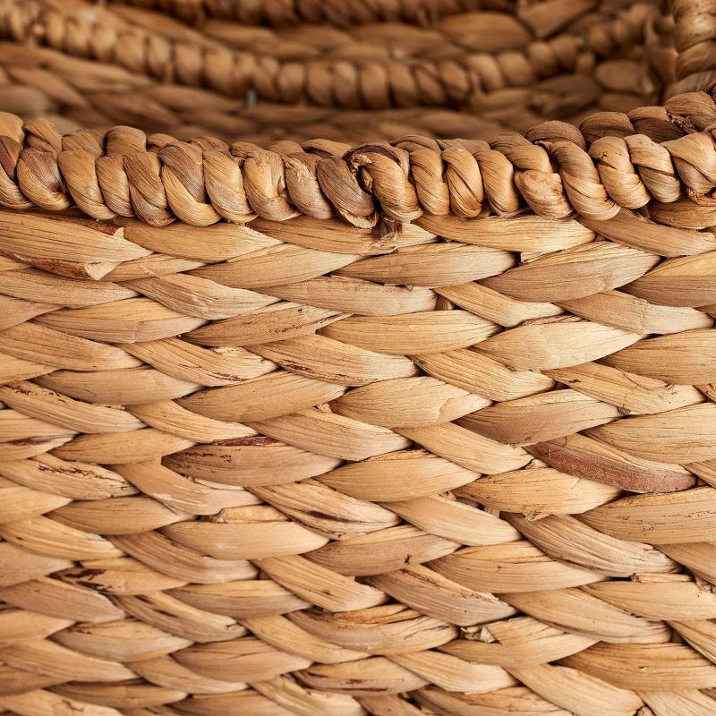 3pc Water Hyacinth Stackable Storage Baskets Natural - Haven Way