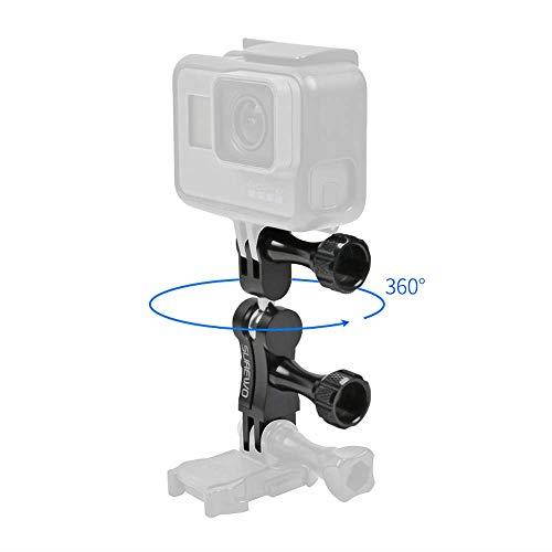 Aluminum Ball Joint MountSwivel Buckle Mount with Aluminium Wrench Compble with  Hero 72018 6 5 Black4 Session4 Silver3+DJI Osmo ActionYICamparkAKASO and More