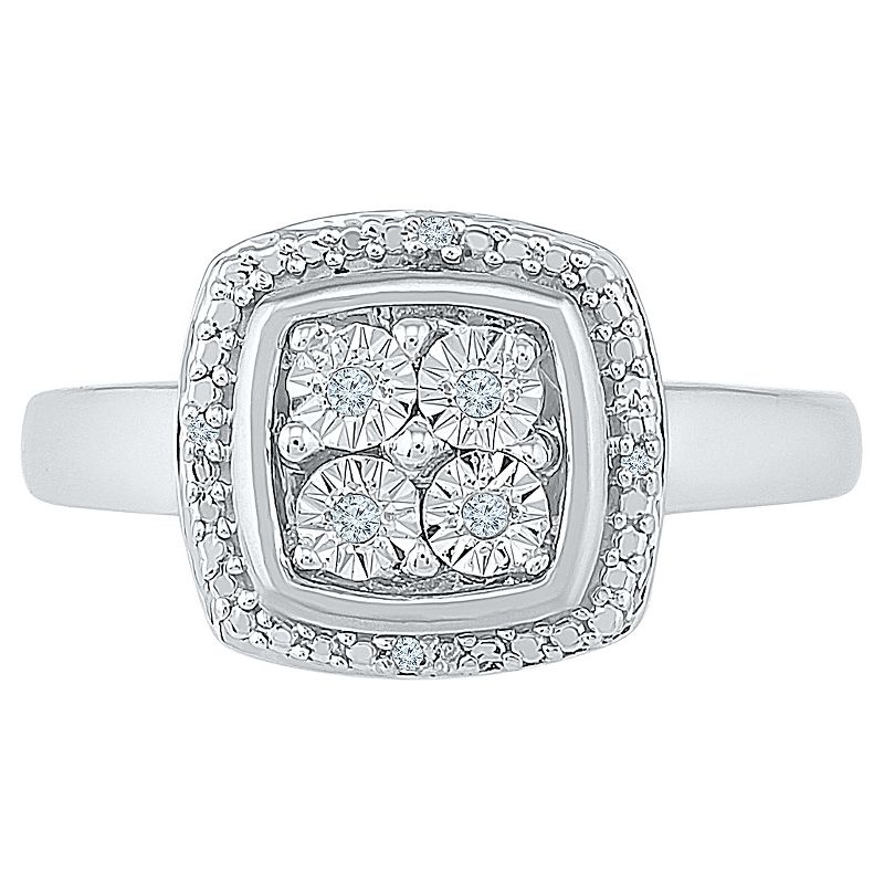 Pompeii3 1/3ct Black Diamond Ring 10K White Gold - Size 6